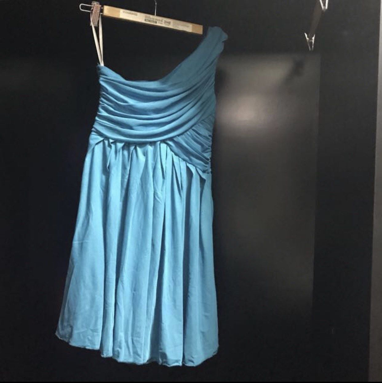 DressADay Size 6 Bridesmaid One Shoulder Blue Cocktail Dress on Queenly