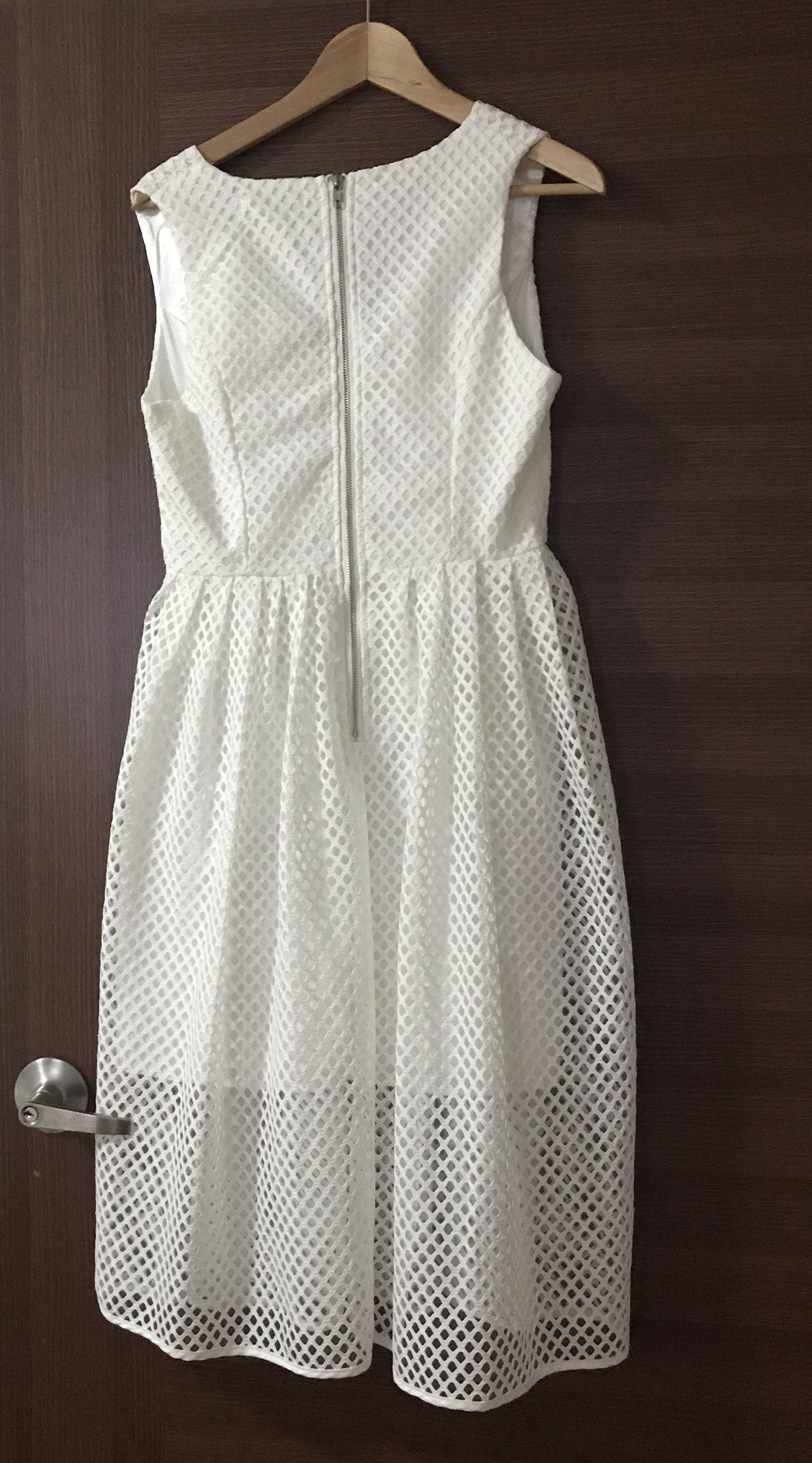 White Closet Size 10 White A-line Dress on Queenly