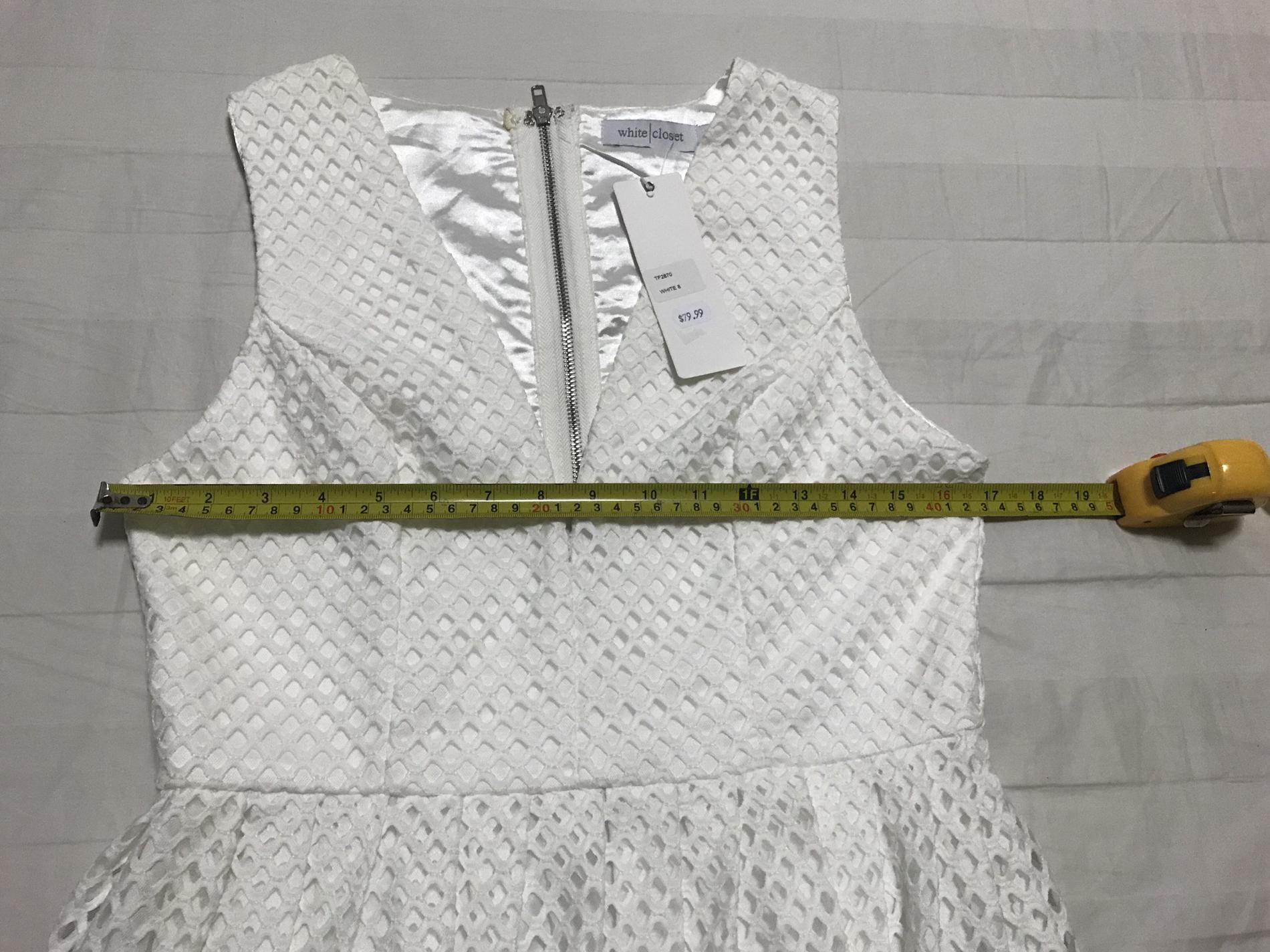 White Closet Size 10 White A-line Dress on Queenly