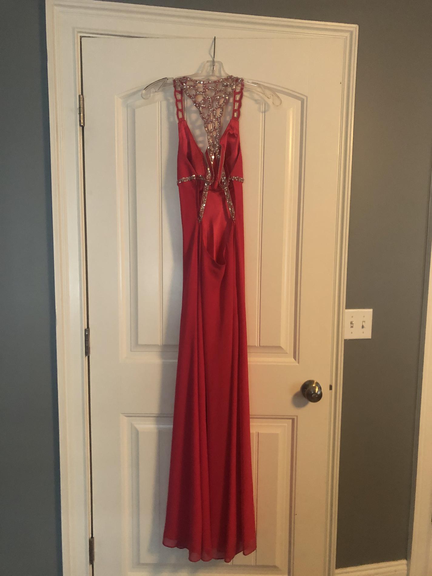 Aypana Size 4 Prom Plunge Pink Floor Length Maxi on Queenly