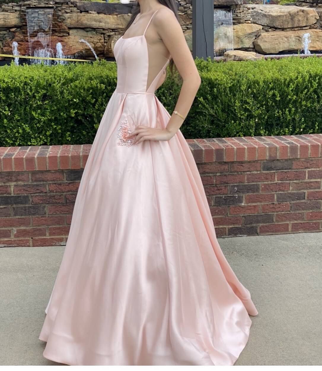 Sherri Hill Light Pink Size 0 Silk Prom Ball gown on Queenly