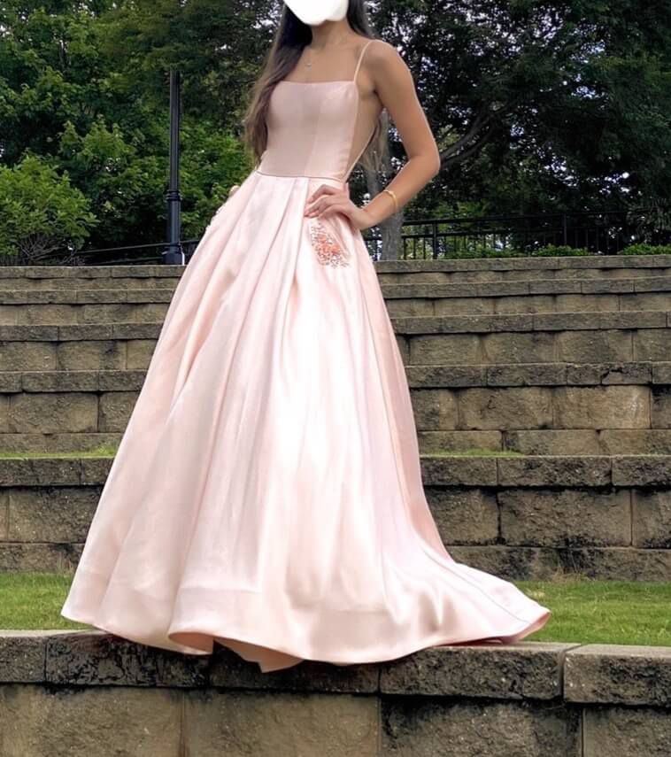 Sherri Hill Size 0 Prom Satin Light Pink Ball Gown on Queenly