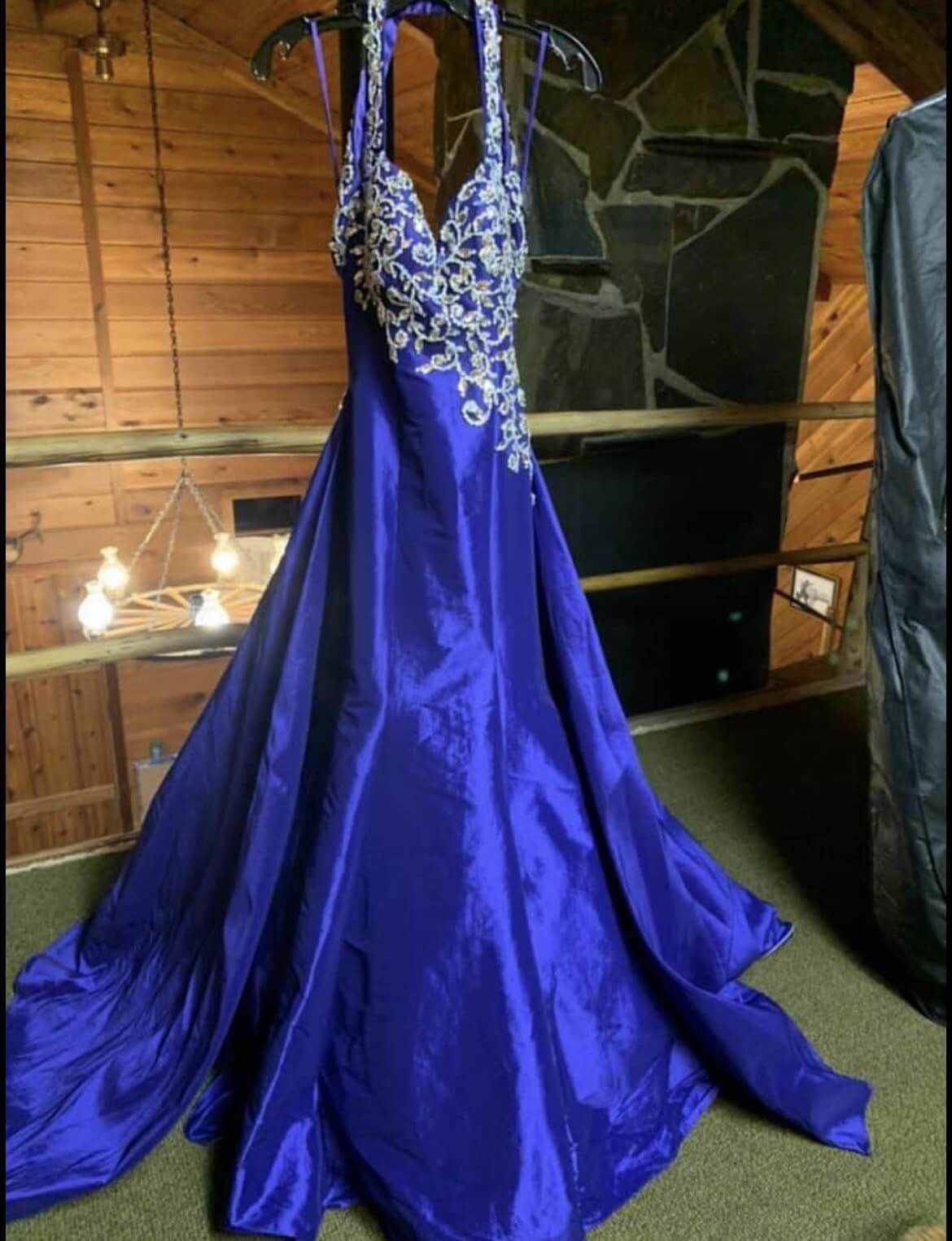 Ritzee Size 0 Prom Satin Purple Mermaid Dress on Queenly