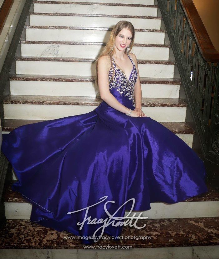 Ritzee Size 0 Prom Sequined Purple Mermaid Dress on Queenly