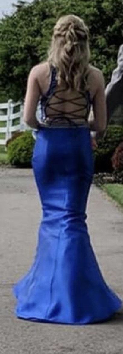 Rachel Allan Size 0 Prom Royal Blue Mermaid Dress on Queenly