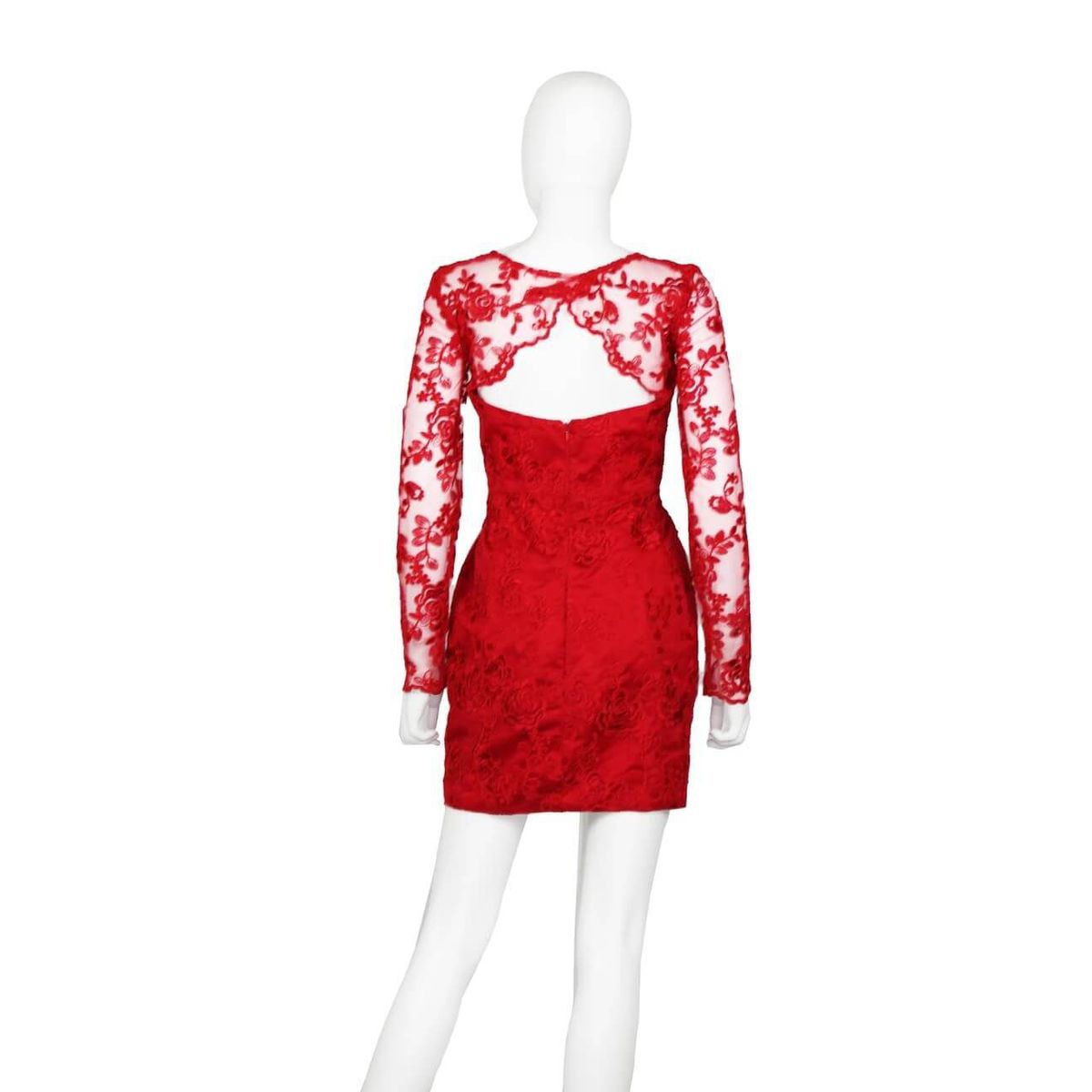 Chaluisant Size 6 Homecoming Lace Red Cocktail Dress on Queenly