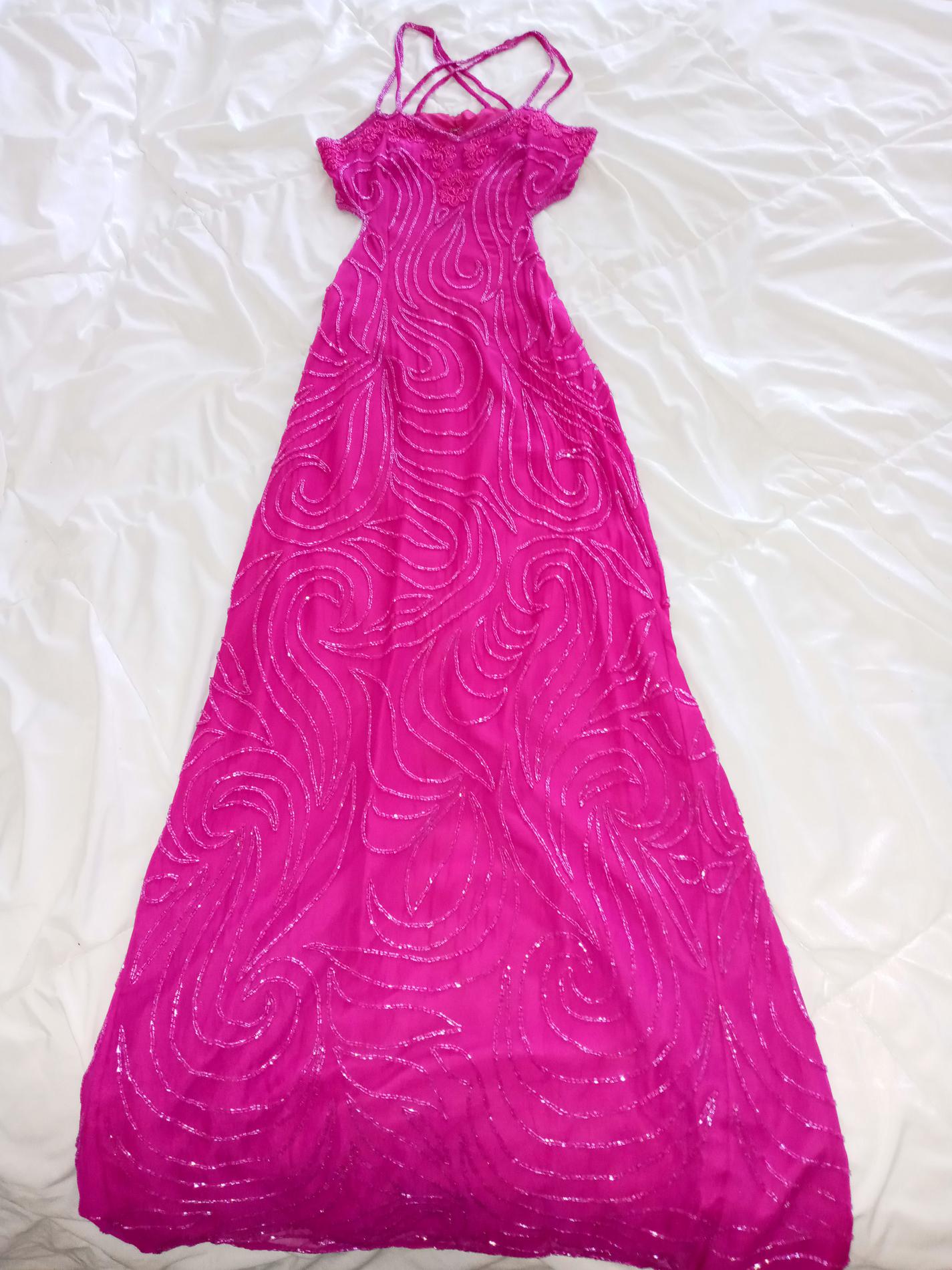 Size 0 Pageant Pink A-line Dress on Queenly