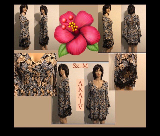 AKAIV Size 4 Wedding Guest Floral Turquoise Multicolor A-line Dress on Queenly