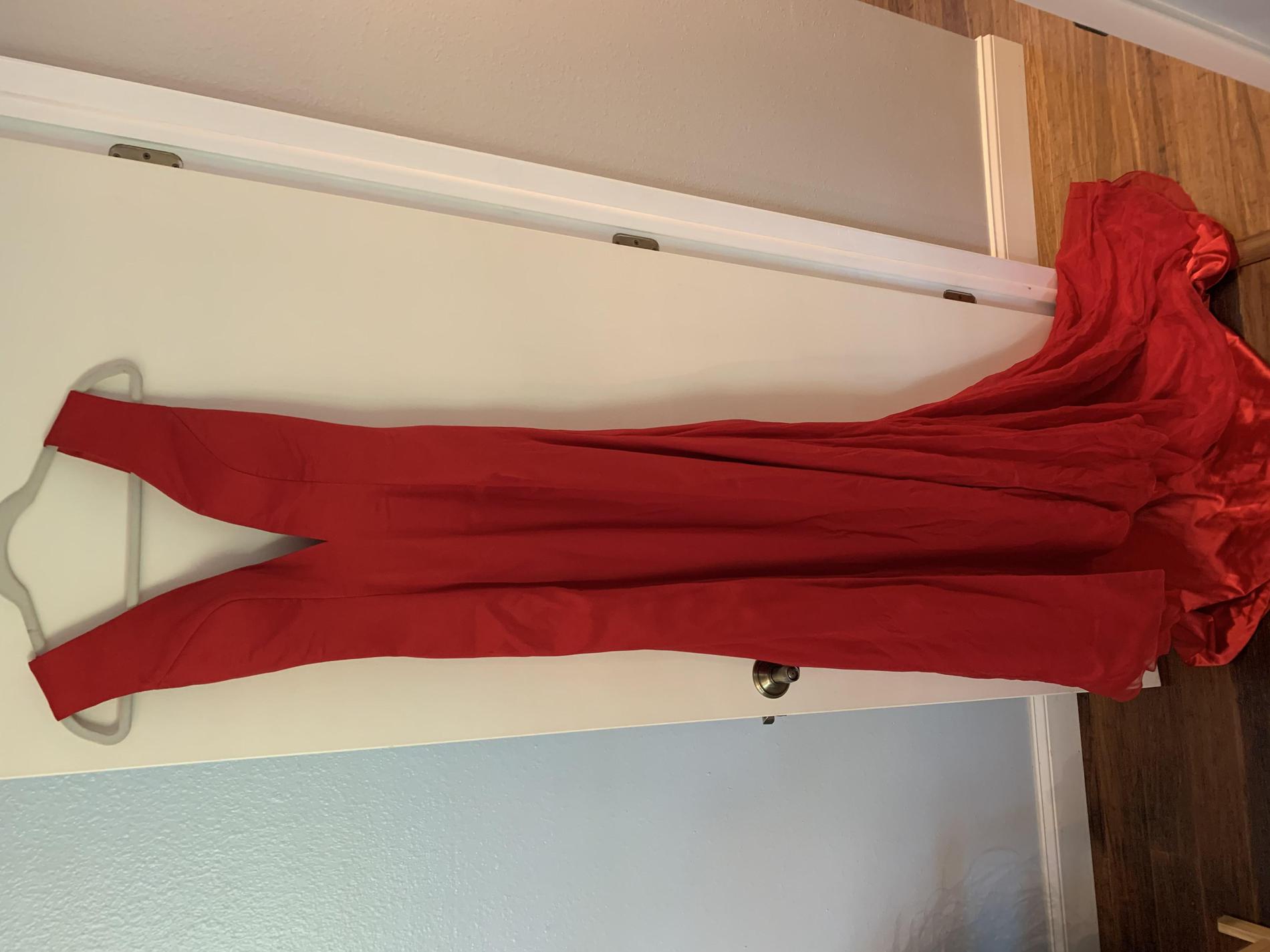 Gaspar Cruz Size 2 Prom Plunge Red Dress With Train on Queenly