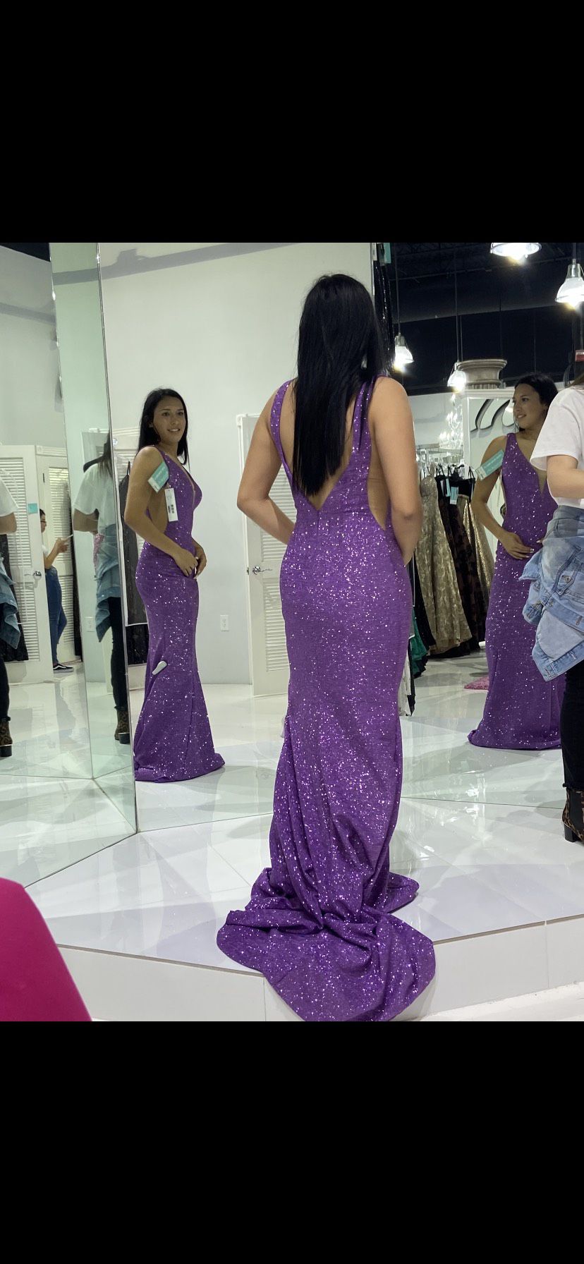 Jovani Purple Size 8 Lavender Prom Mermaid Dress on Queenly