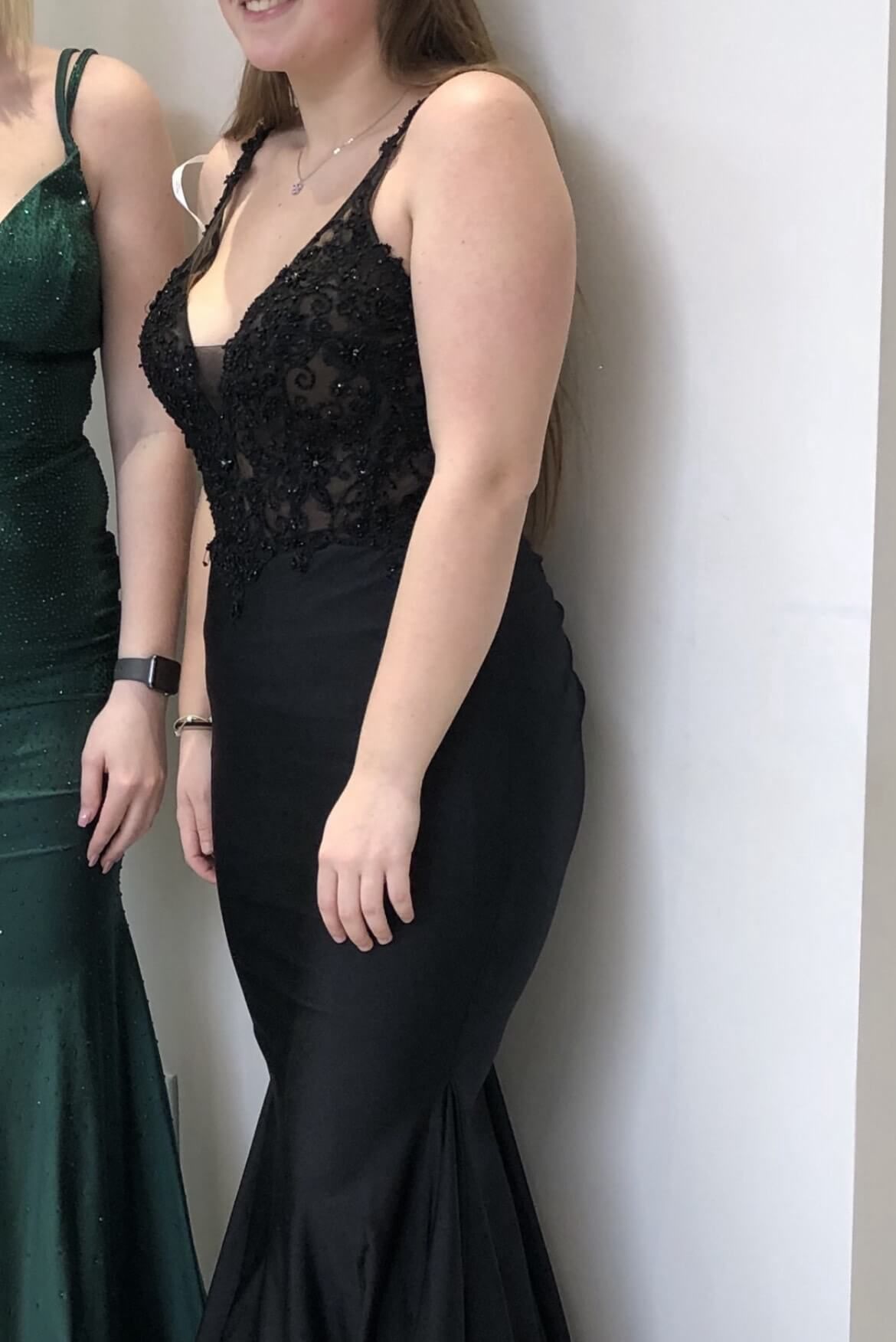 Ellie Wilde Size 12 Prom Black Mermaid Dress on Queenly