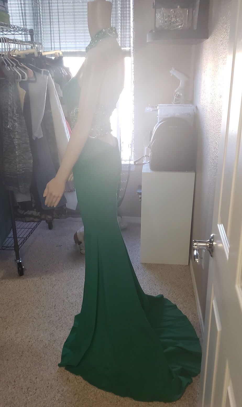 Green Size 2 Train Dress on Queenly