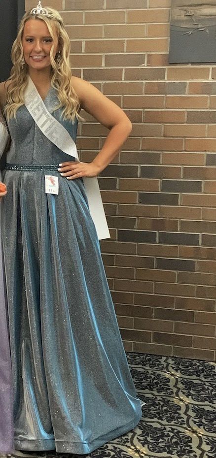 Let's Size 8 Prom Blue Ball Gown on Queenly