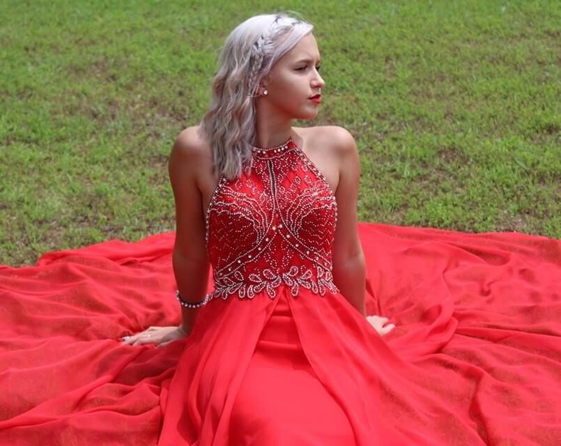 Size 2 Prom High Neck Satin Red Floor Length Maxi on Queenly