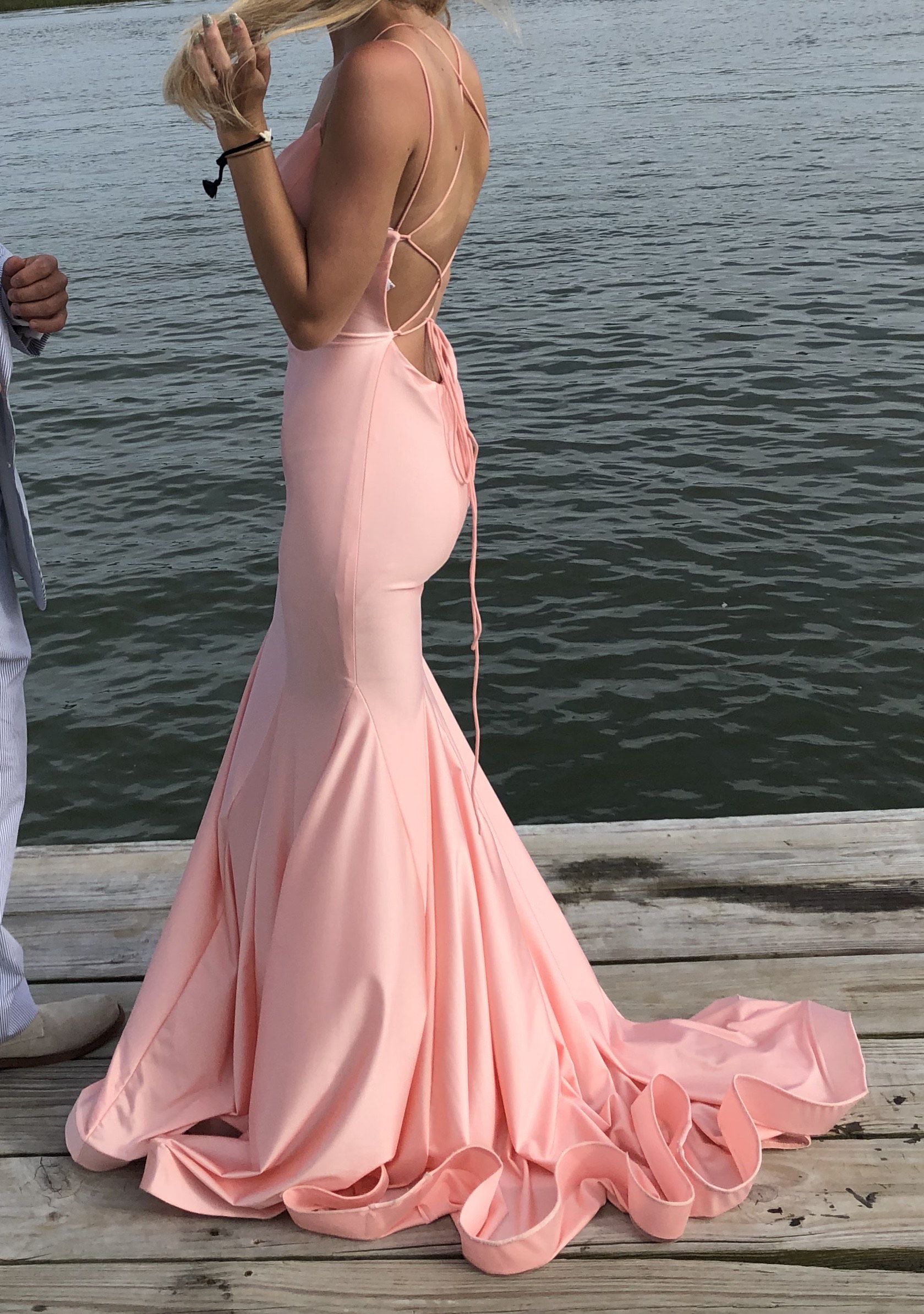 sherri hill pink mermaid dress