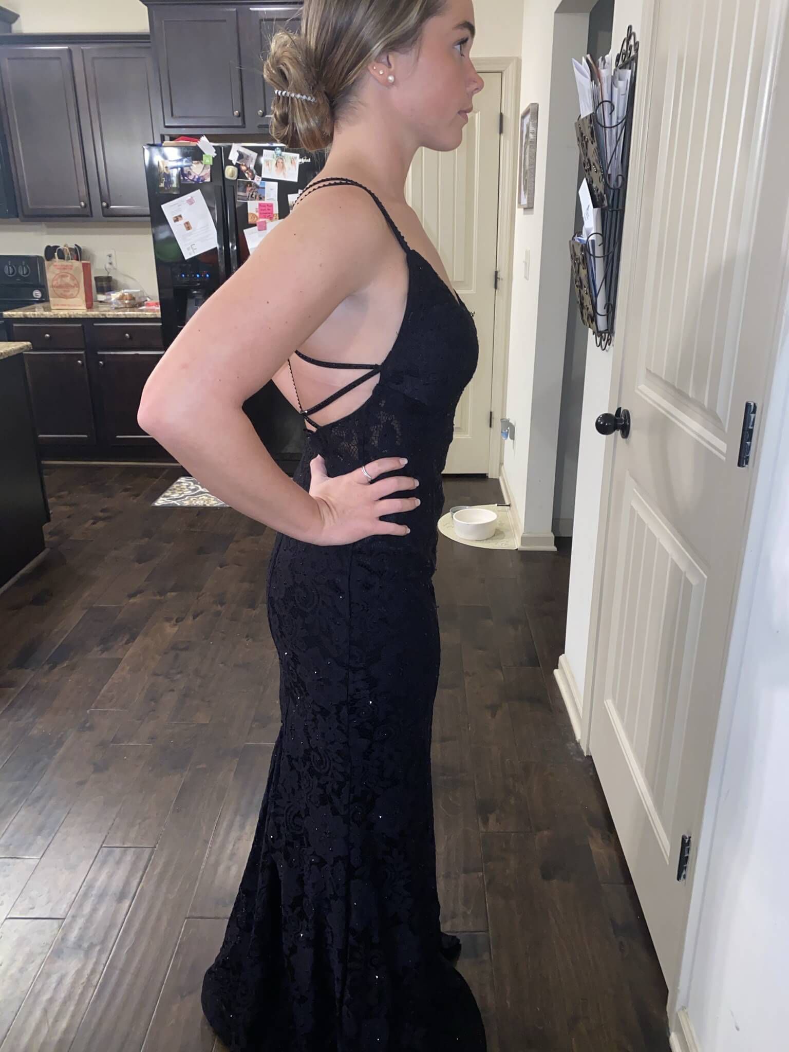 Sherri Hill Size 2 Prom Plunge Black Floor Length Maxi on Queenly