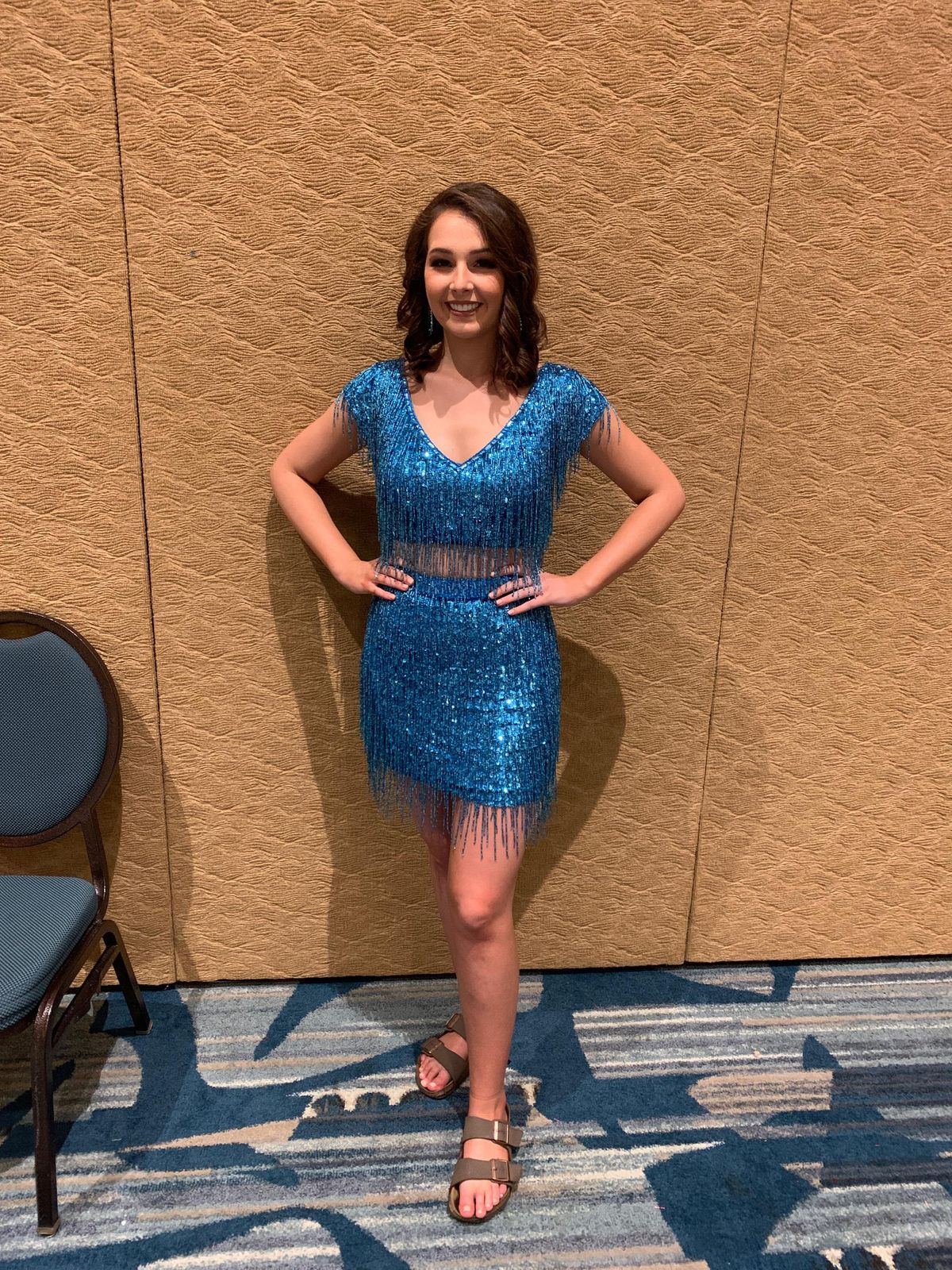 Sherri Hill Size 4 Homecoming Blue Cocktail Dress on Queenly