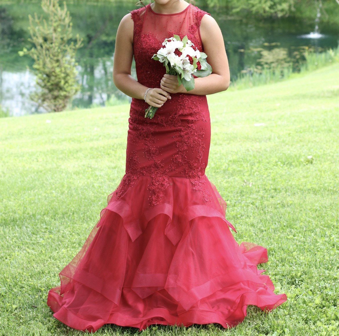 Style 14803 Panoply Size 2 Prom Red Mermaid Dress on Queenly