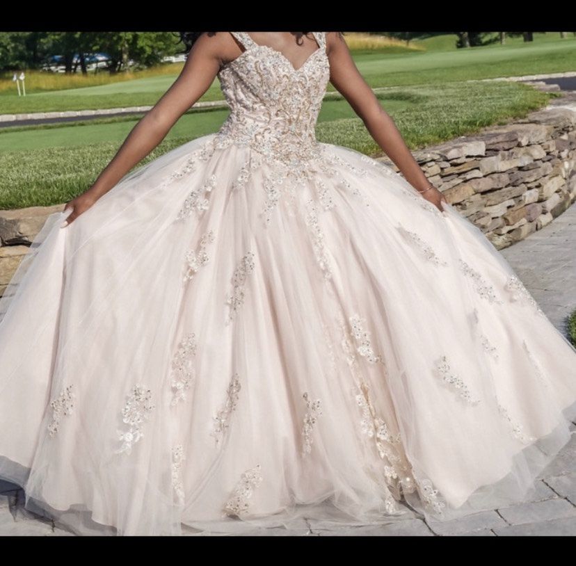 morilee madeline gardner Size 4 Rose Gold Ball Gown on Queenly