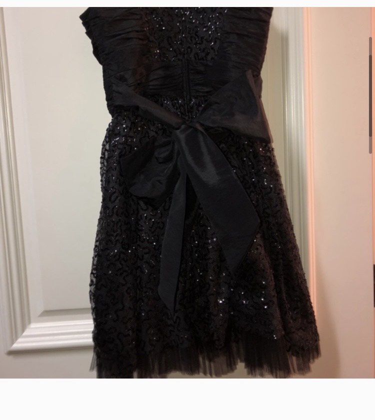 Betsey Johnson Black Size 4 Jewelled Shiny Ball gown on Queenly