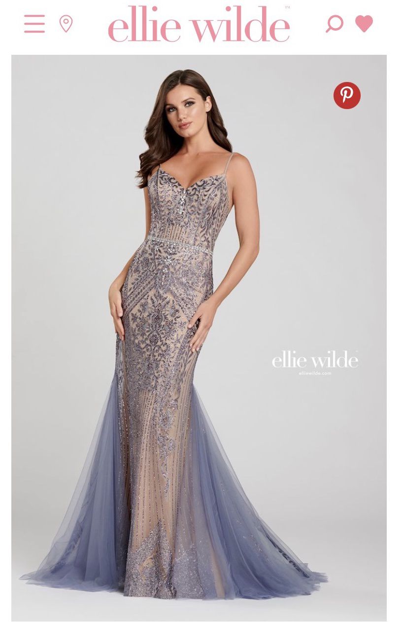 Ellie Wilde Size 4 Prom Light Purple Mermaid Dress on Queenly