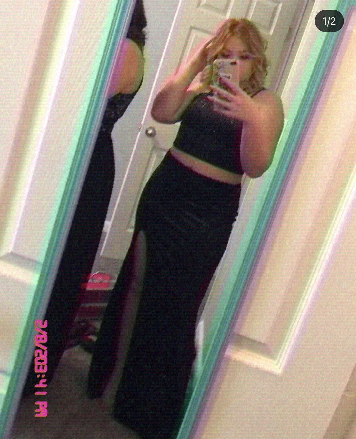 Size 6 Black Side Slit Dress on Queenly