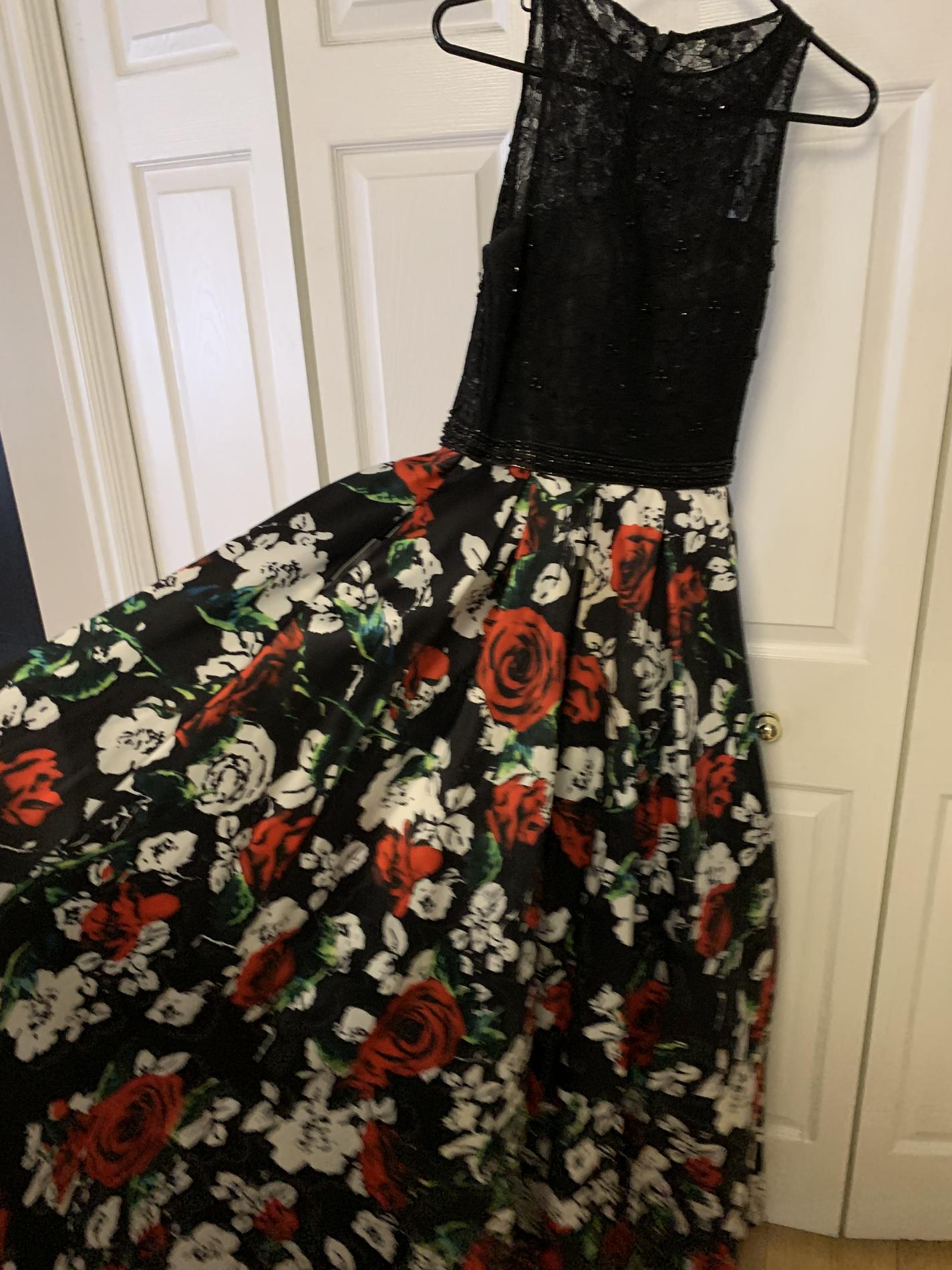 Let’s Prom Size 2 Prom Floral Multicolor Ball Gown on Queenly
