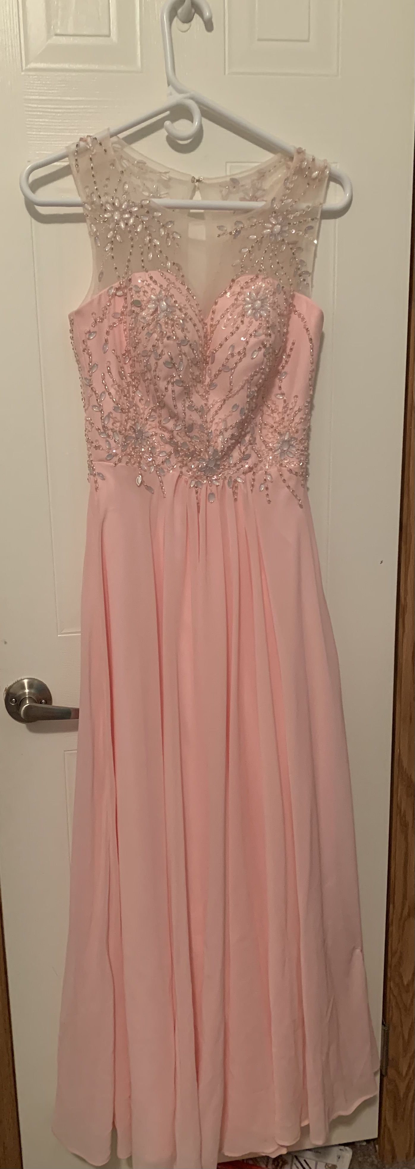 Size 2 Prom Light Pink Floor Length Maxi on Queenly