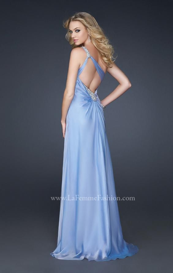 Style 17157 La Femme Size 4 Prom One Shoulder Royal Blue Floor Length Maxi on Queenly
