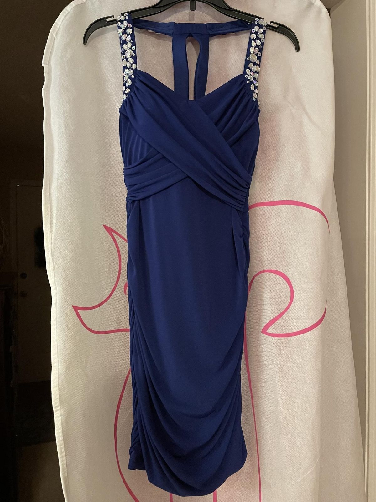 Size 0 Homecoming Royal Blue Cocktail Dress on Queenly