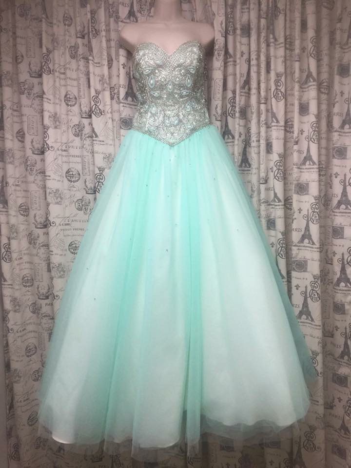 Dimitri Designs Size 6 Blue Ball Gown on Queenly