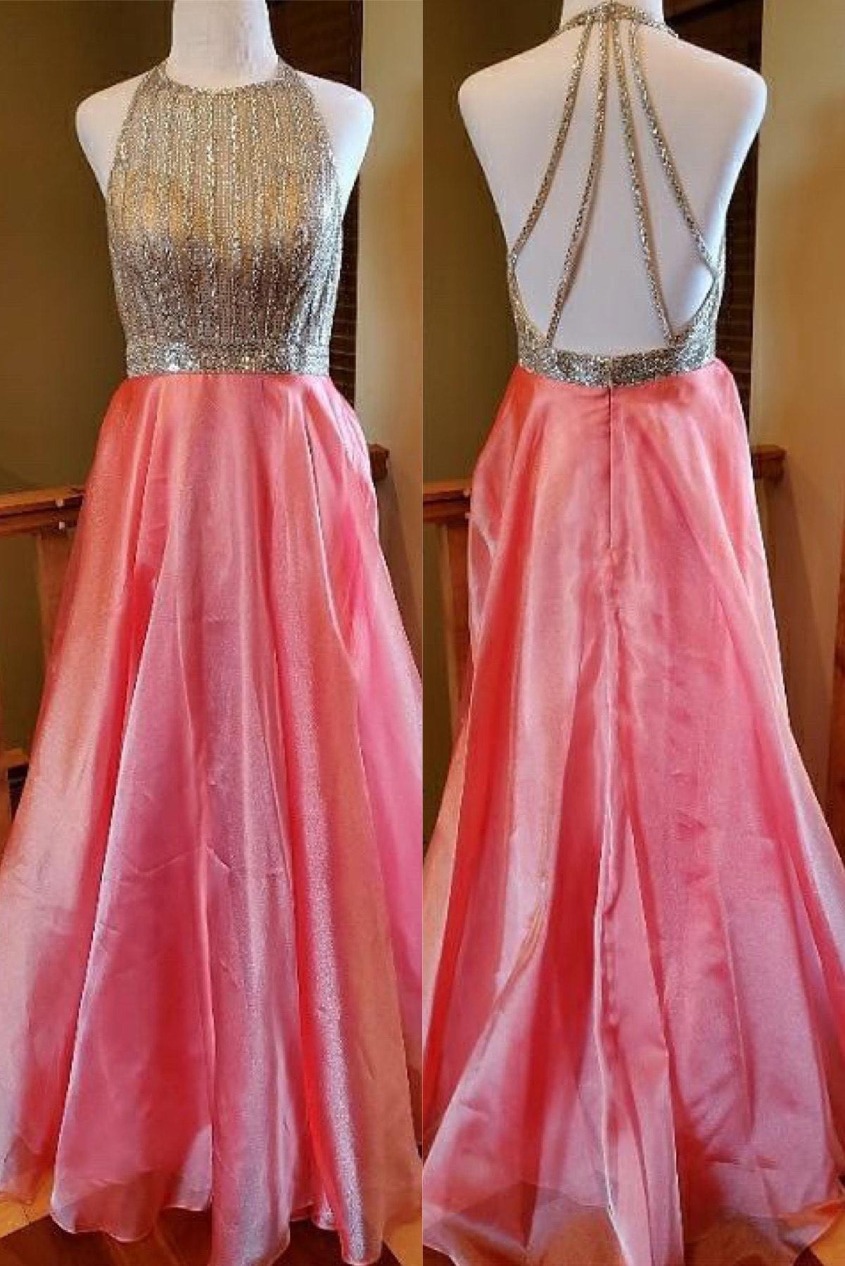 Size 6 Prom Coral A-line Dress on Queenly