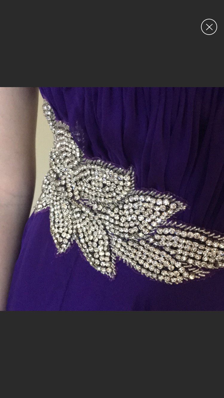 Sherri Hill Size 2 Prom Strapless Sequined Purple Floor Length Maxi on Queenly