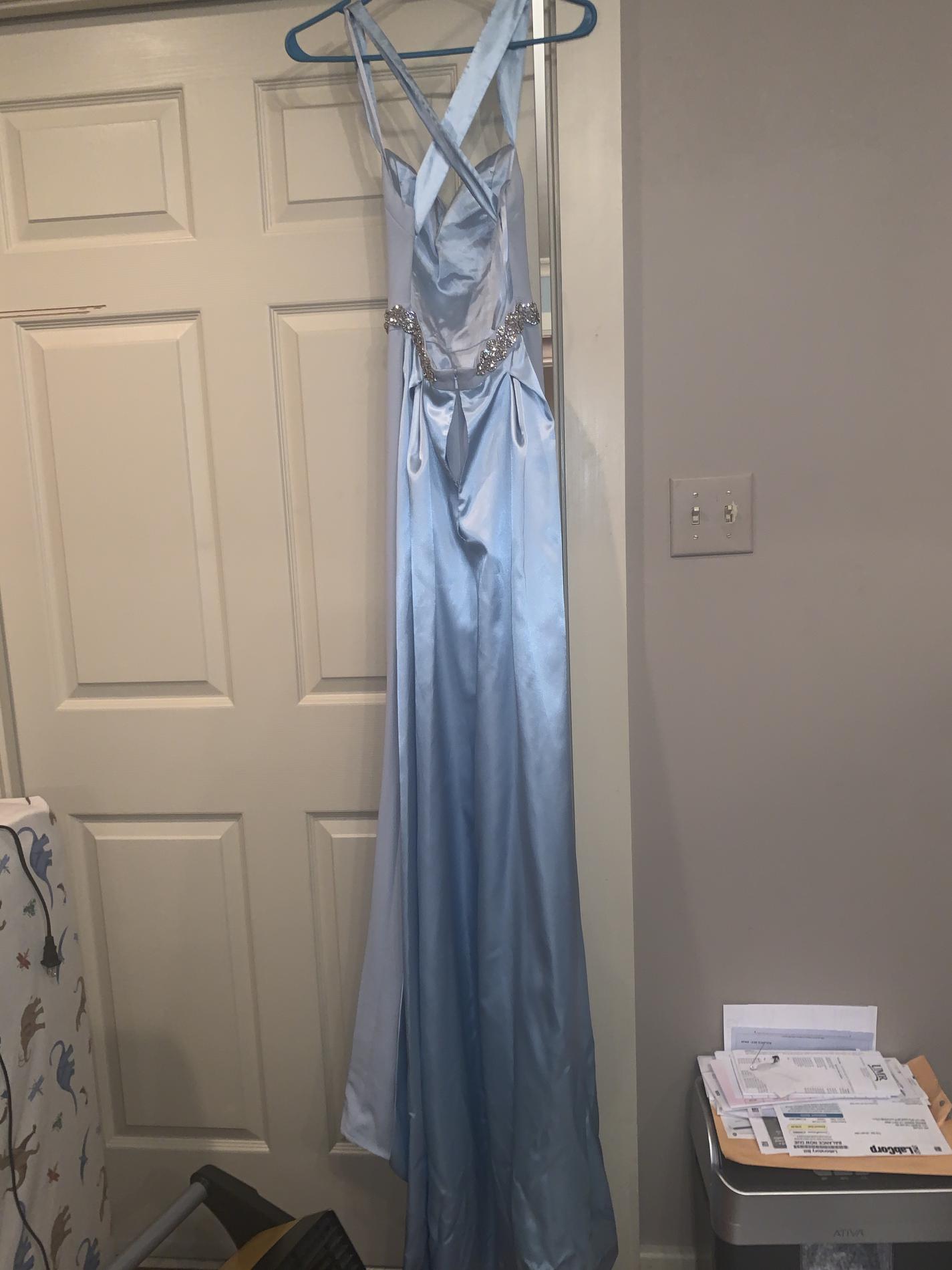 Jovani Size 0 Blue Mermaid Dress on Queenly
