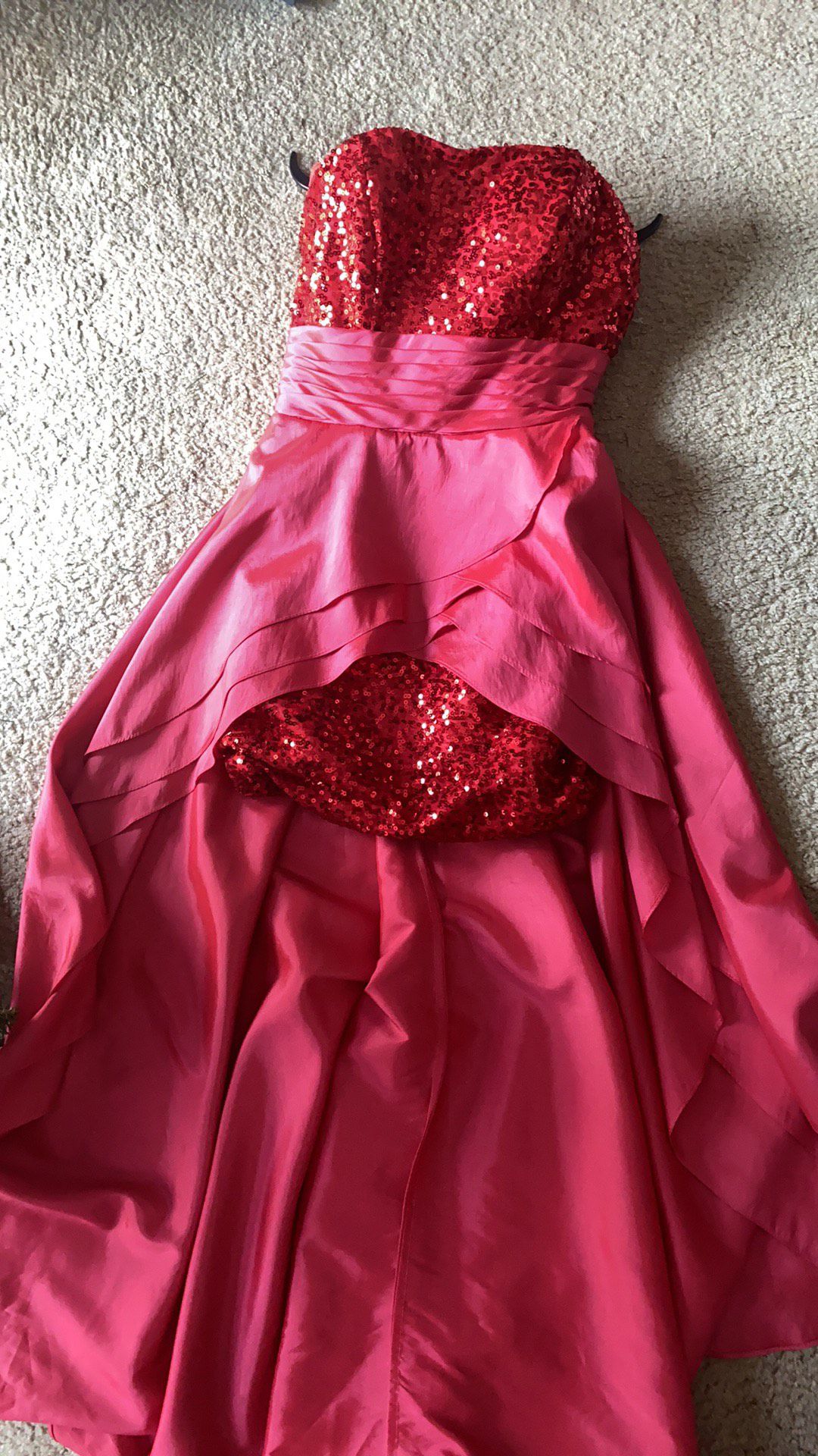 Hebeos Size 8 Prom Red Dress With Train on Queenly