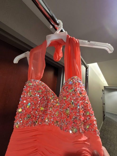 Karishma Creations Orange Size 4 Straight Dress on Queenly