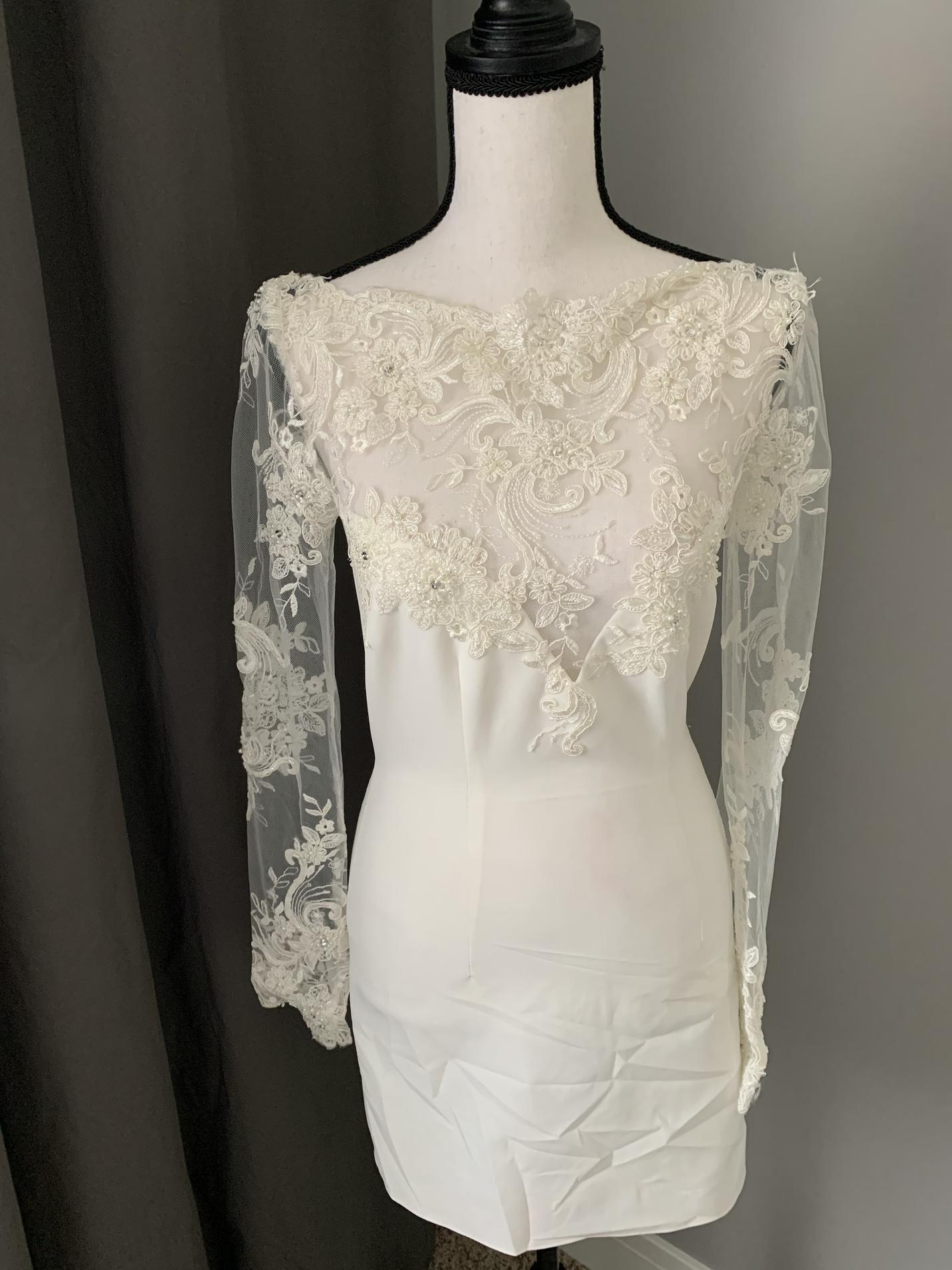 Size 2 Wedding Lace White Cocktail Dress on Queenly