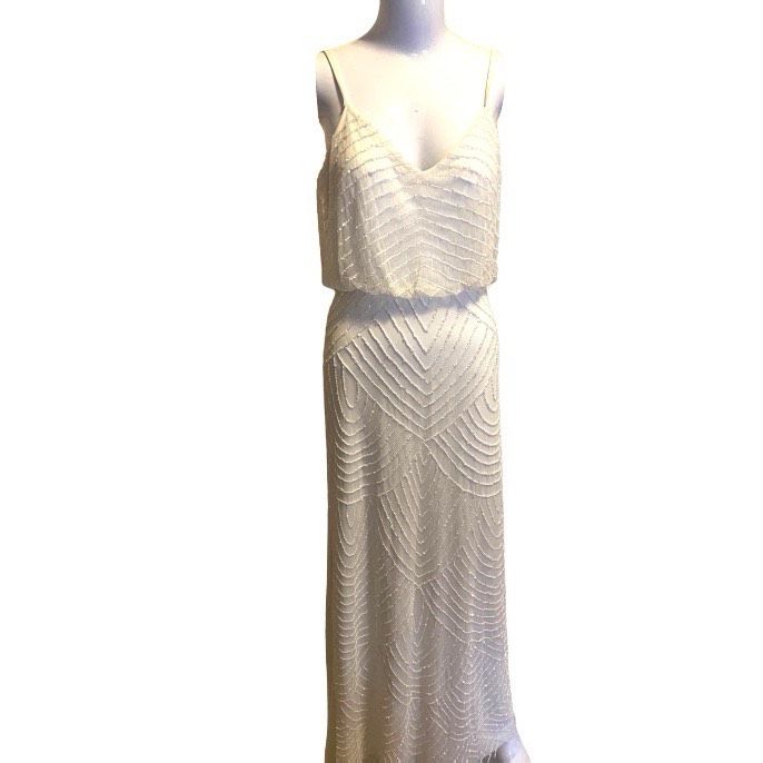 Adrianna Papell Size 0 Wedding White A-line Dress on Queenly