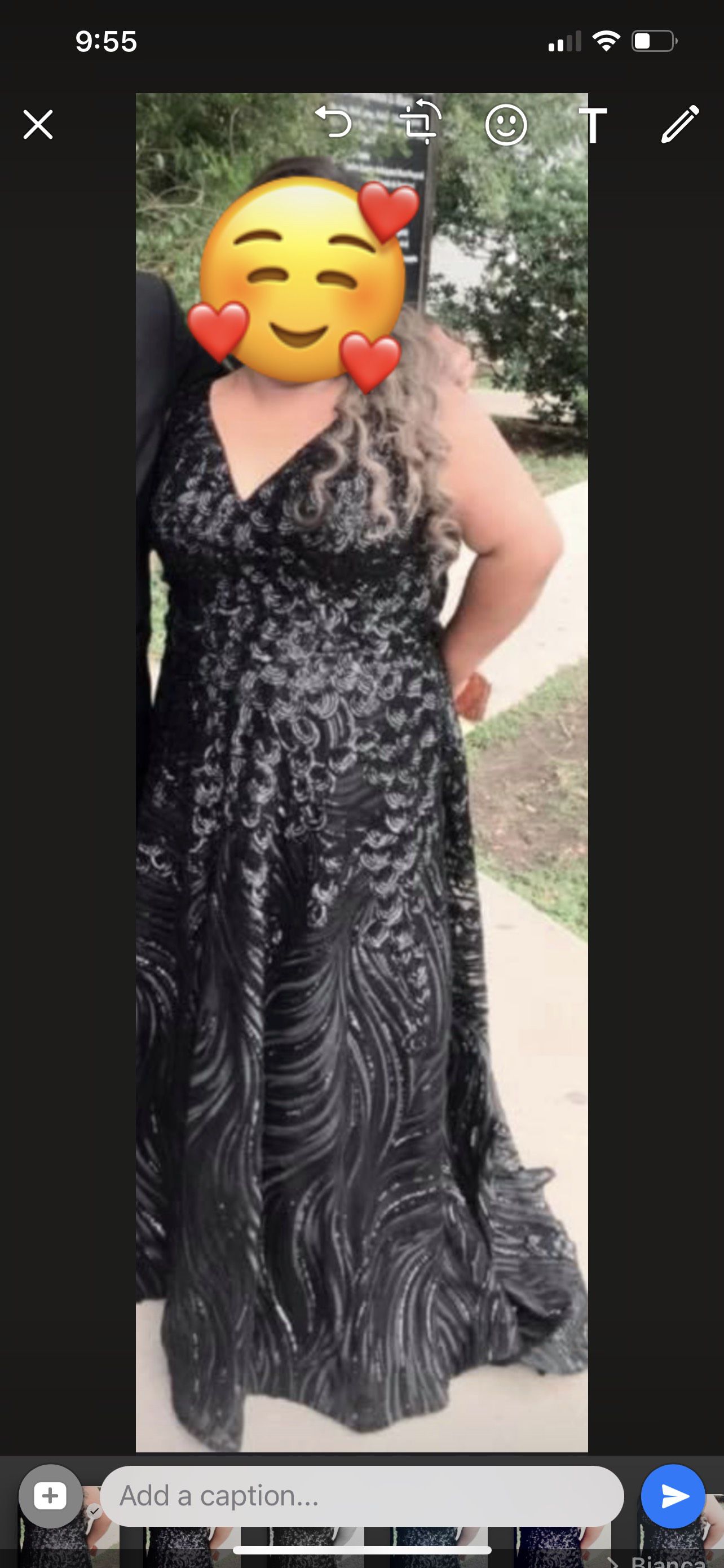 Plus Size 16 Prom Plunge Black Floor Length Maxi on Queenly