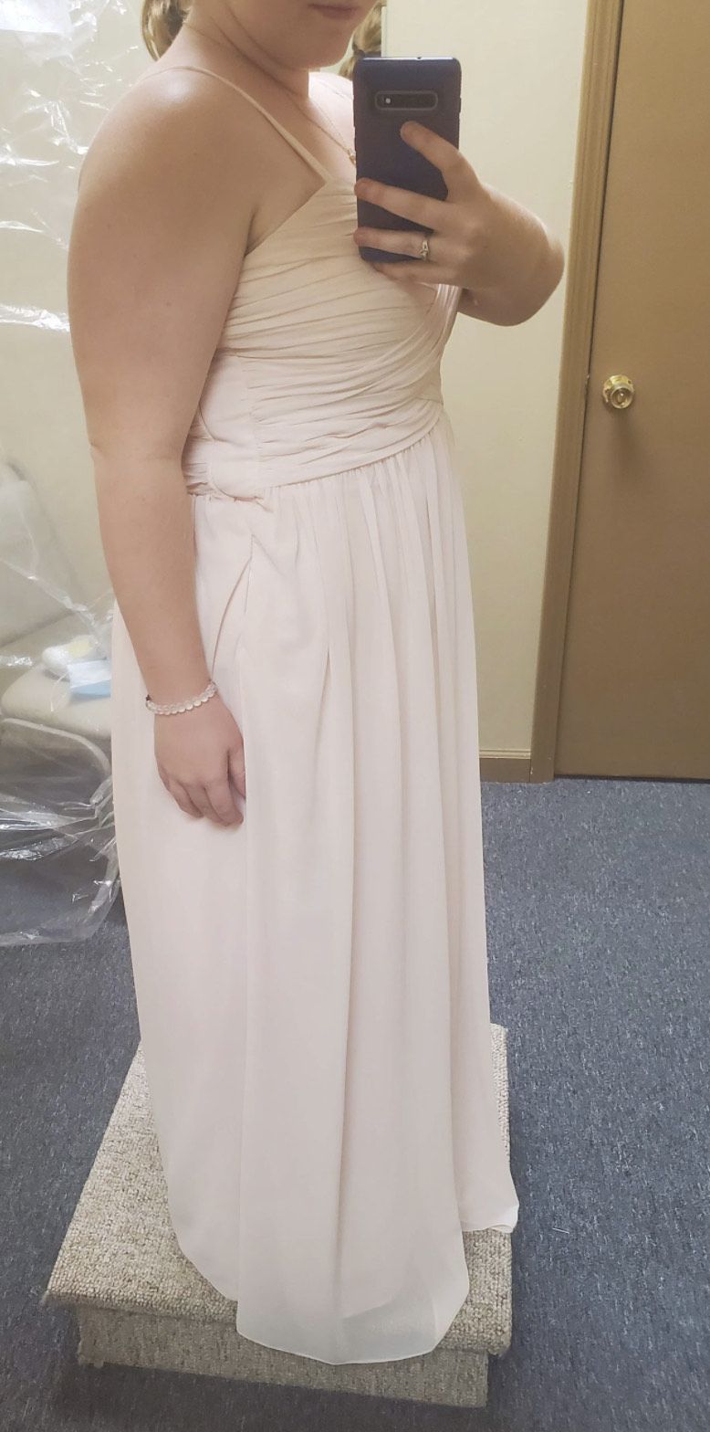 Plus Size 18 Light Pink Floor Length Maxi on Queenly
