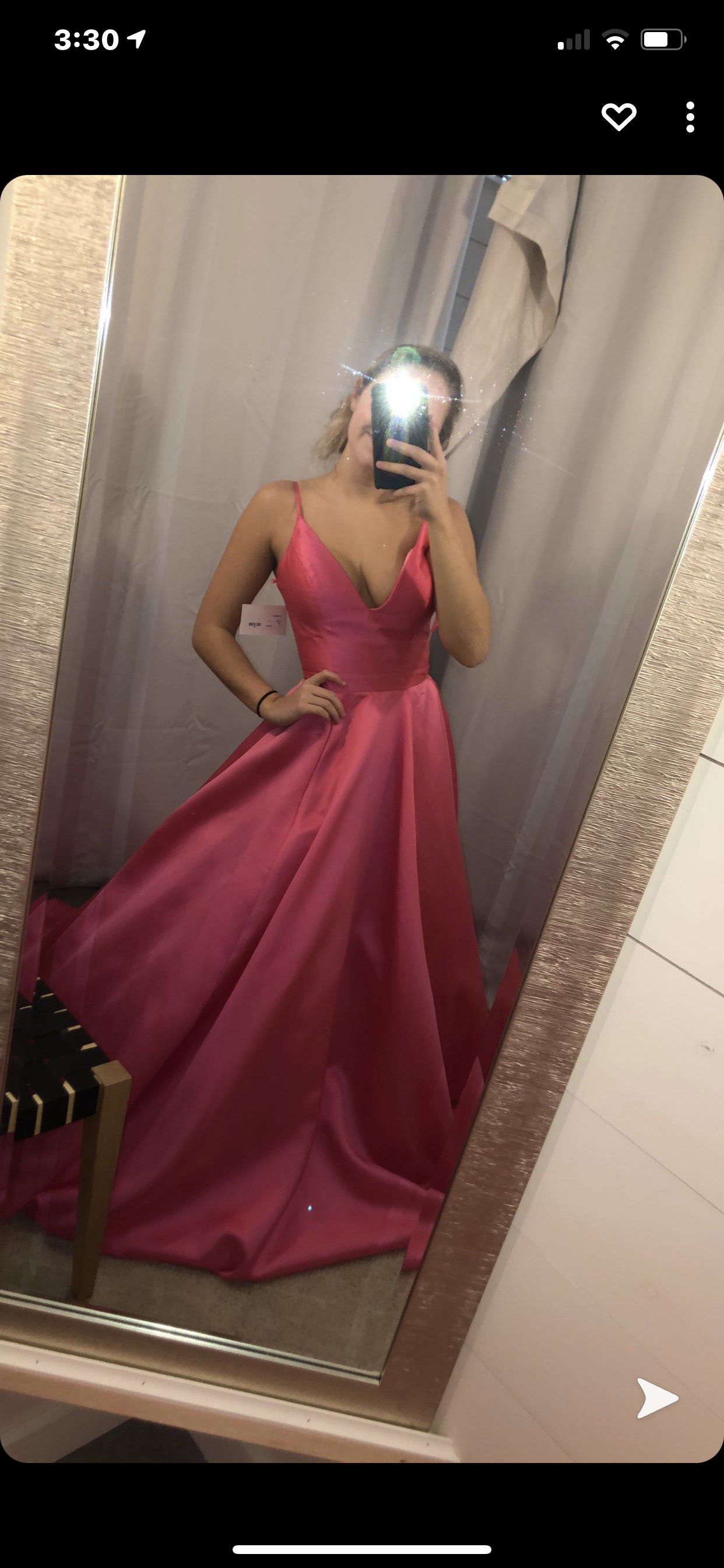 Jovani Size 0 Bridesmaid Hot Pink Ball Gown on Queenly