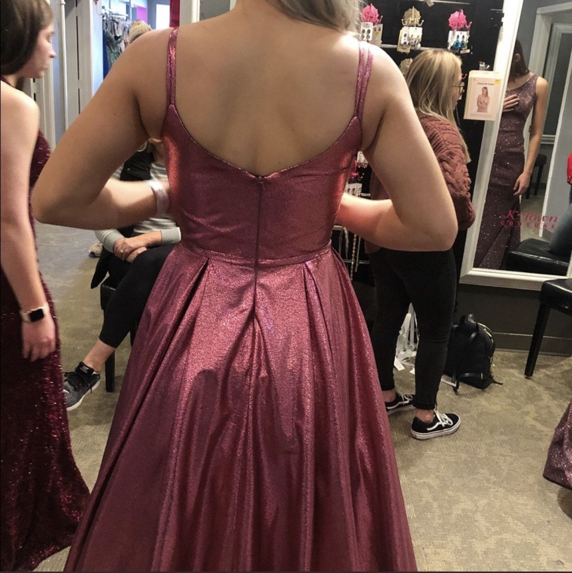Madison James Size 4 Prom Pink Ball Gown on Queenly