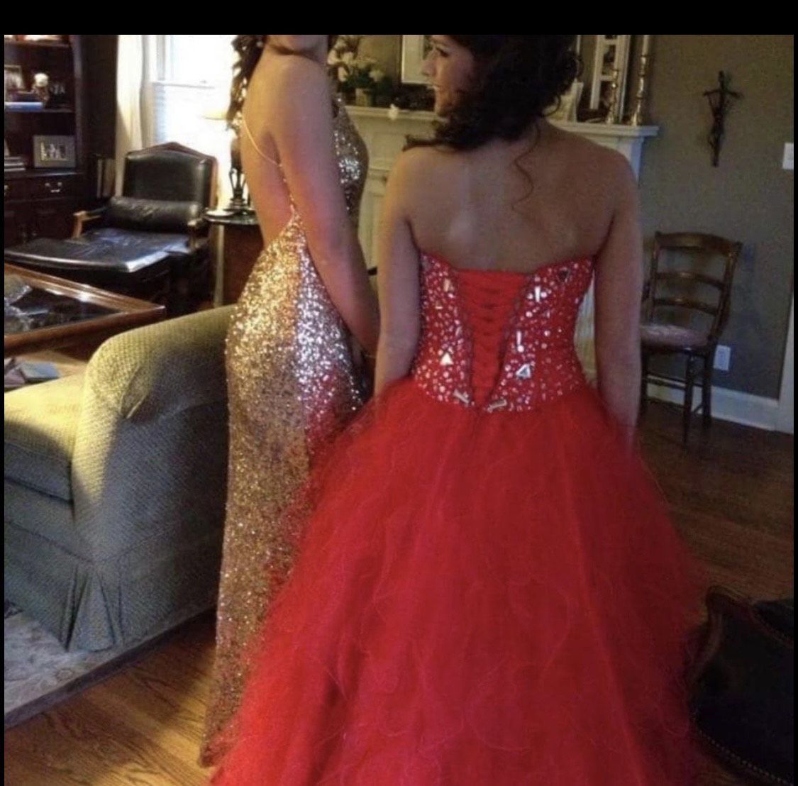 Size 4 Prom Strapless Red Dress With Train on Queenly