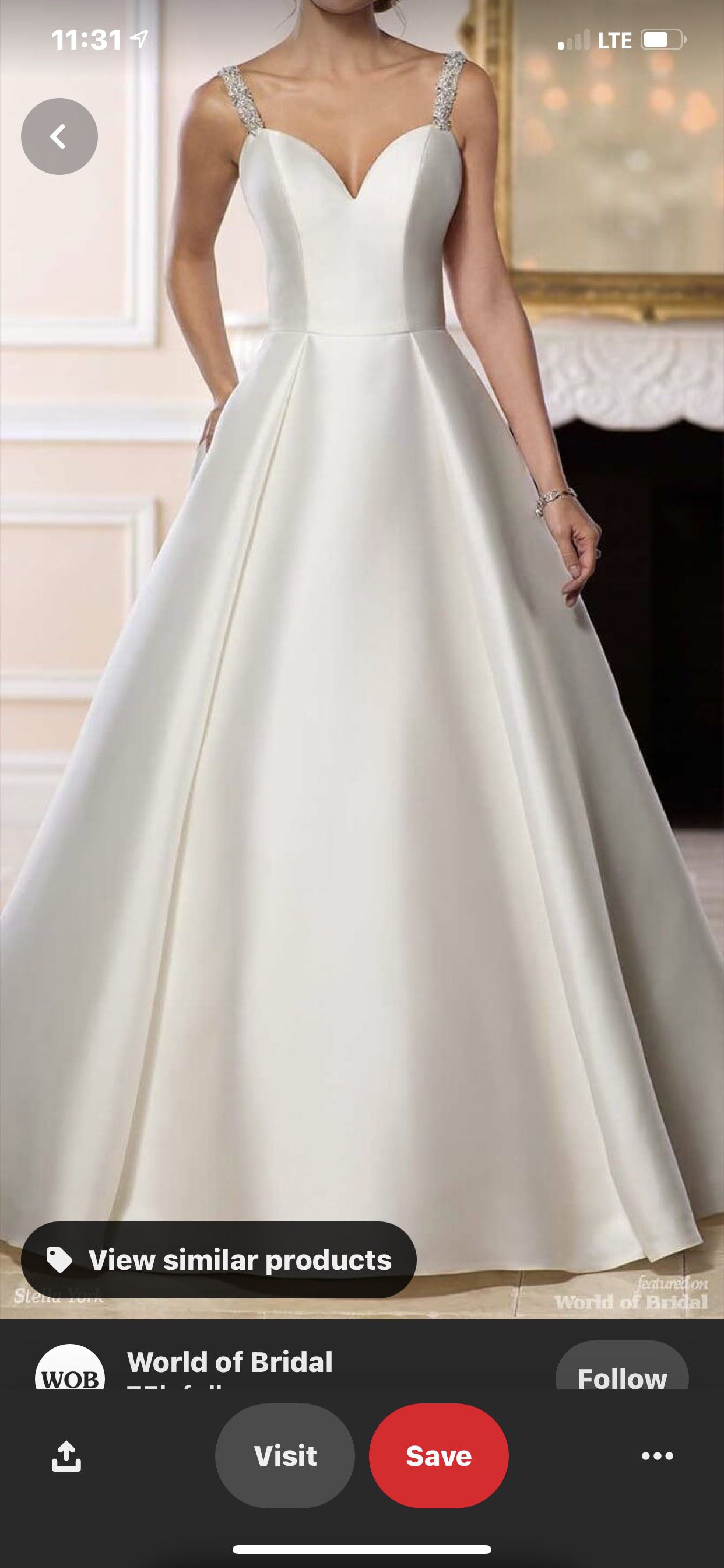 Stella York Size 12 Wedding White Ball Gown on Queenly