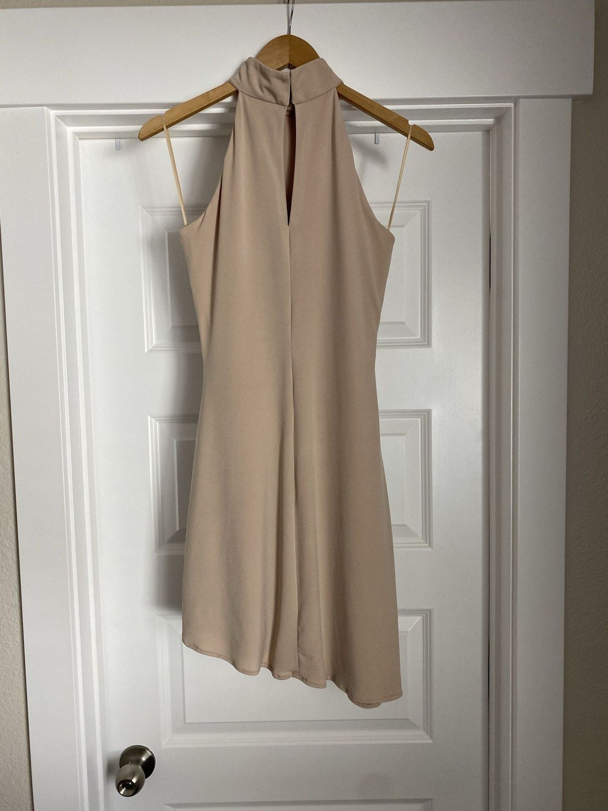 Juan Carlos Nude Size 6 Pageant High Neck Cocktail Dress on Queenly