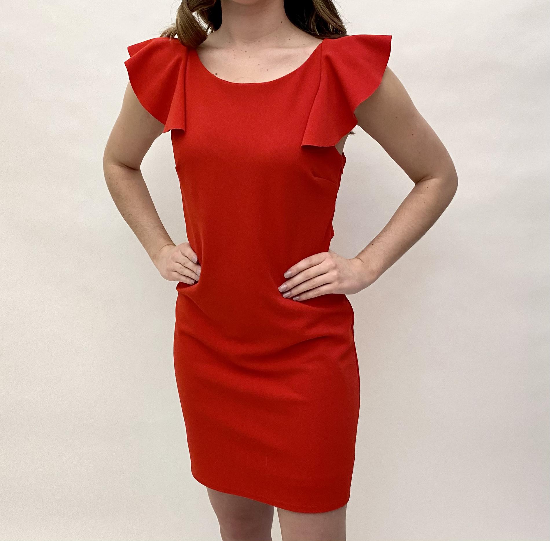 Size 4 Pageant Interview Cap Sleeve Red Cocktail Dress on Queenly