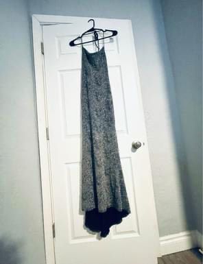 Size 8 Silver Floor Length Maxi on Queenly