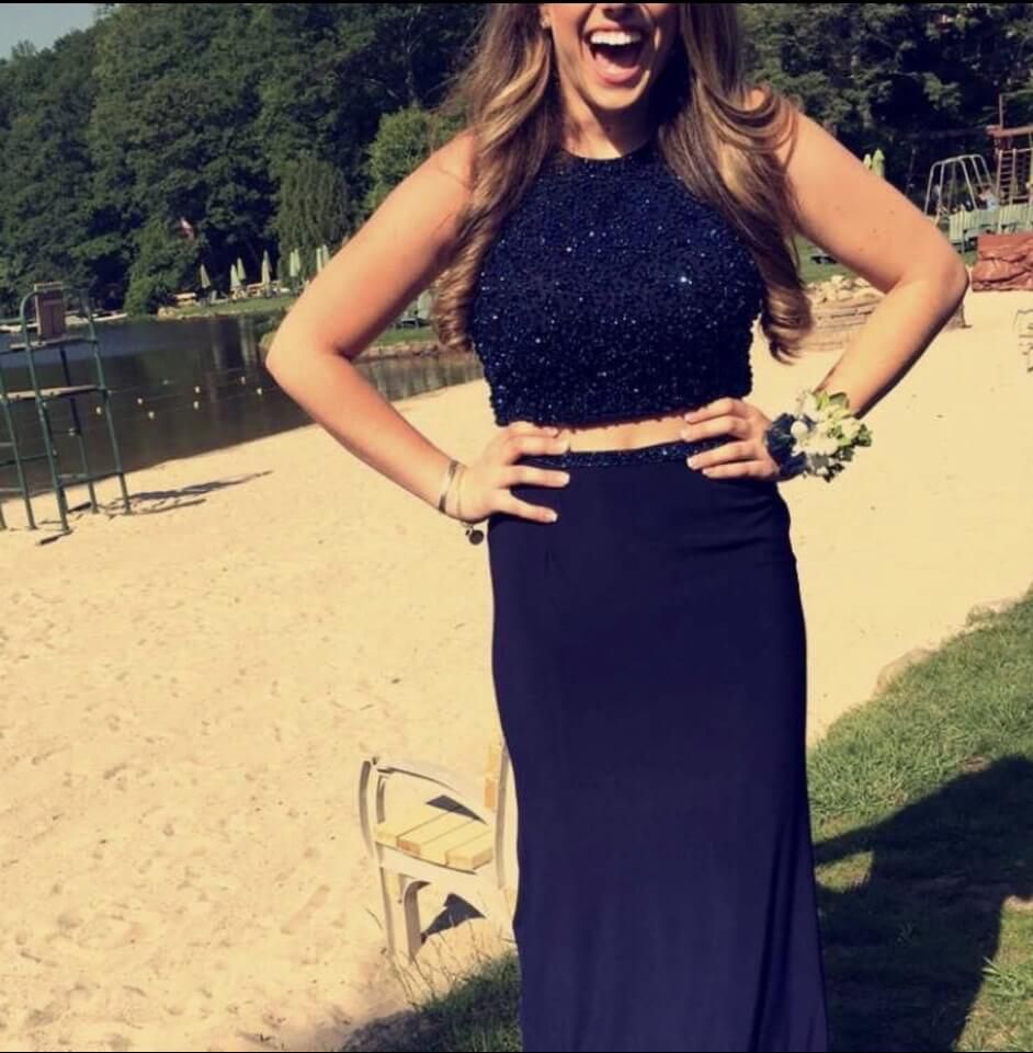 Sherri Hill Size 8 Prom Navy Blue Floor Length Maxi on Queenly