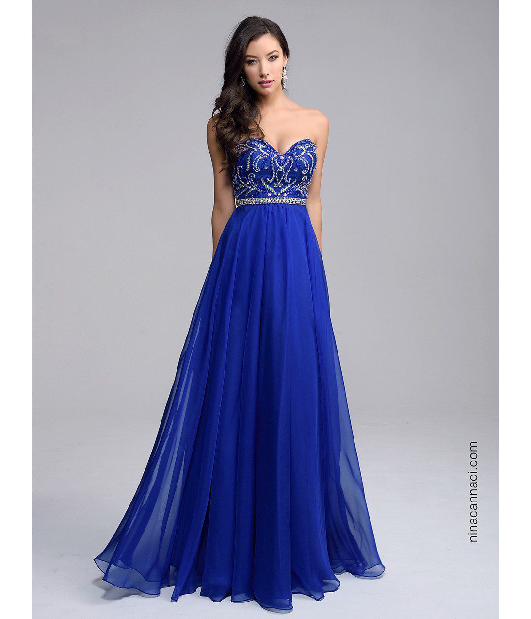 Style 1201 Nina Canacci Size 0 Royal Blue A-line Dress on Queenly