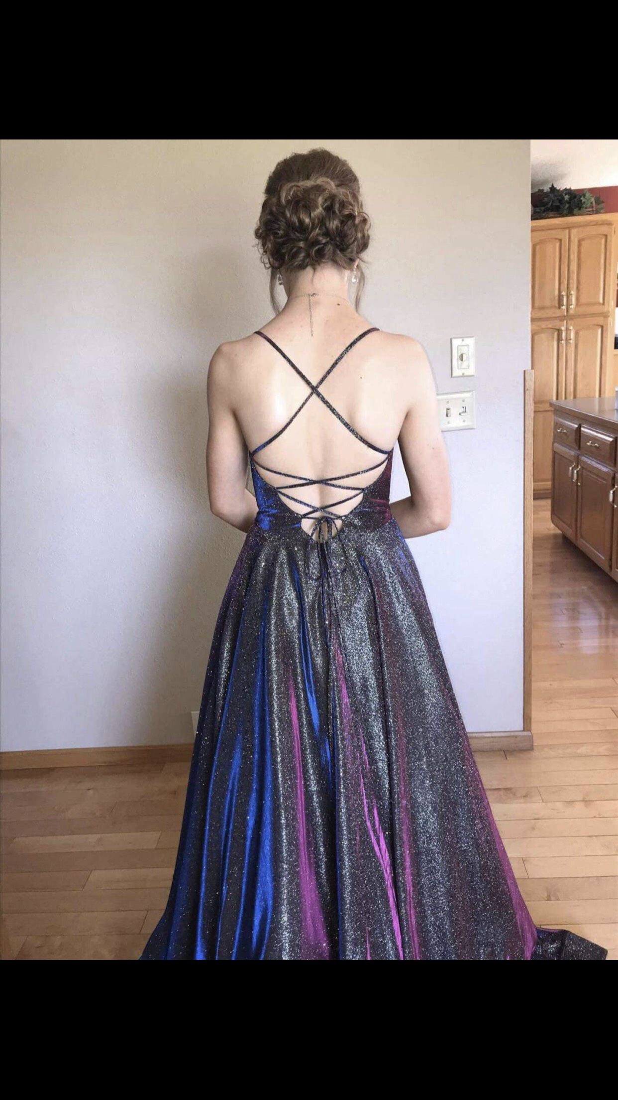 Size 2 Prom Multicolor Ball Gown on Queenly